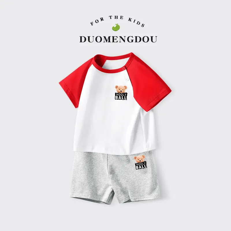 Boys Cotton 2-Piece Shorts Set Three Bears Print - Image 9
