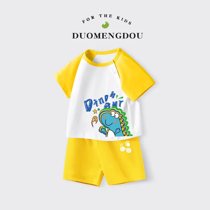 Boys Cotton 2-Piece Shorts Set Three Bears Print - Image 4
