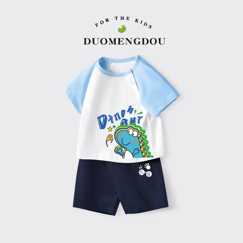 Boys Cotton 2-Piece Shorts Set Three Bears Print - Image 5