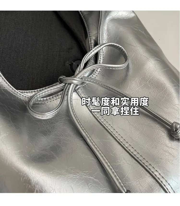 Pink Korean Style Shoulder Bag with Bow Detail — feature 4