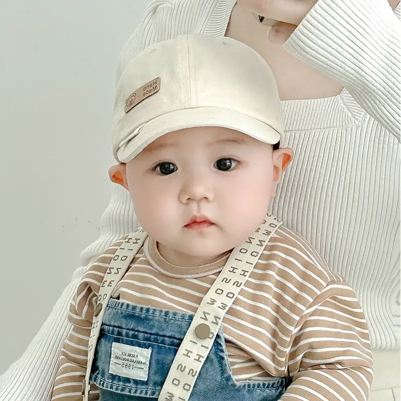 Baby Cap White Hello Emoji Summer Boys Girls - Image 17