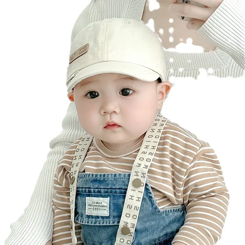 Baby Cap White Hello Emoji Summer Boys Girls - Image 18