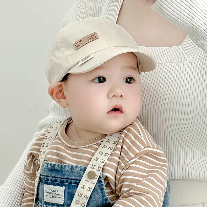 Baby Cap White Hello Emoji Summer Boys Girls — feature 3