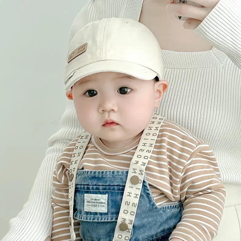 Baby Cap White Hello Emoji Summer Boys Girls — feature 6