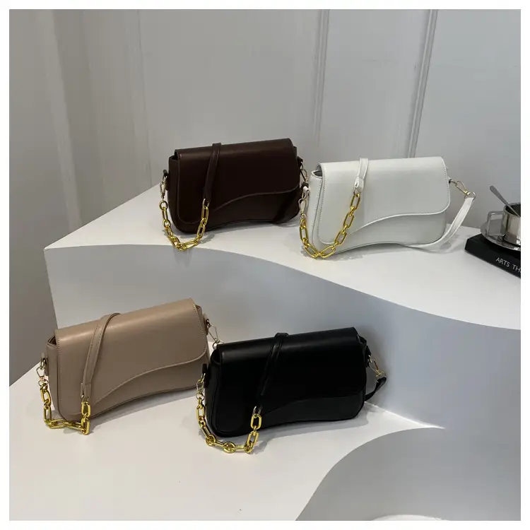 Black Crossbody Bag with Gold Chain for Women — feature 24