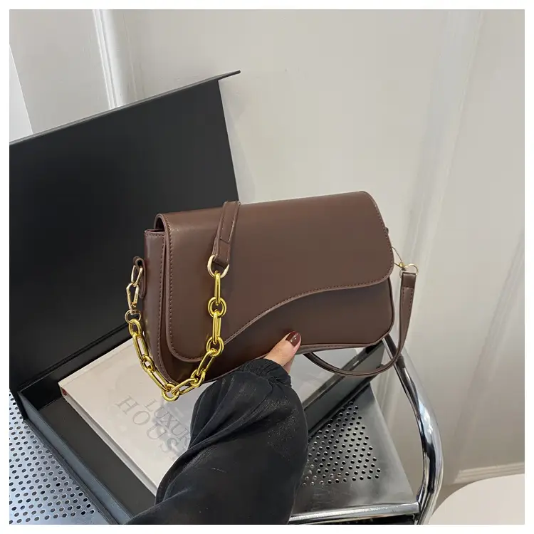Black Crossbody Bag with Gold Chain for Women — feature 25
