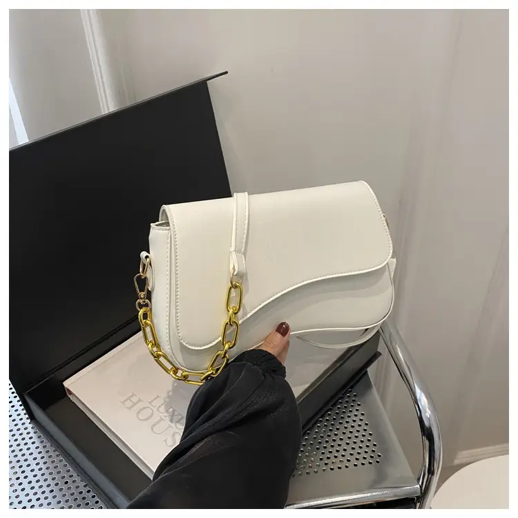 Black Crossbody Bag with Gold Chain for Women — feature 26