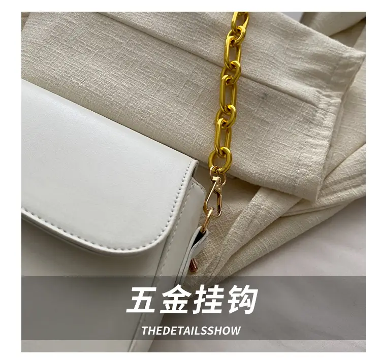 Black Crossbody Bag with Gold Chain for Women — feature 3