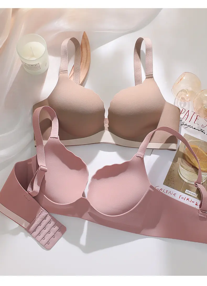 [Super soft] one-piece seamless underwear women's small chest gathered accessory breasts without steel ring comfortable bra not empty cup — feature 16