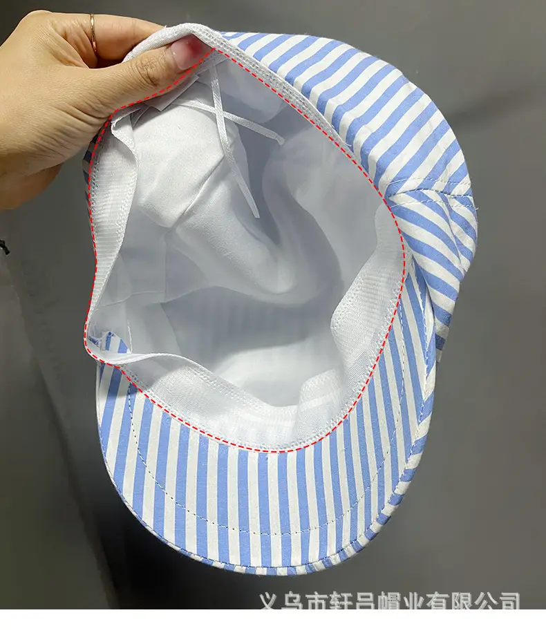 Men Red Plaid Bow Tie Sun Hat — feature 30