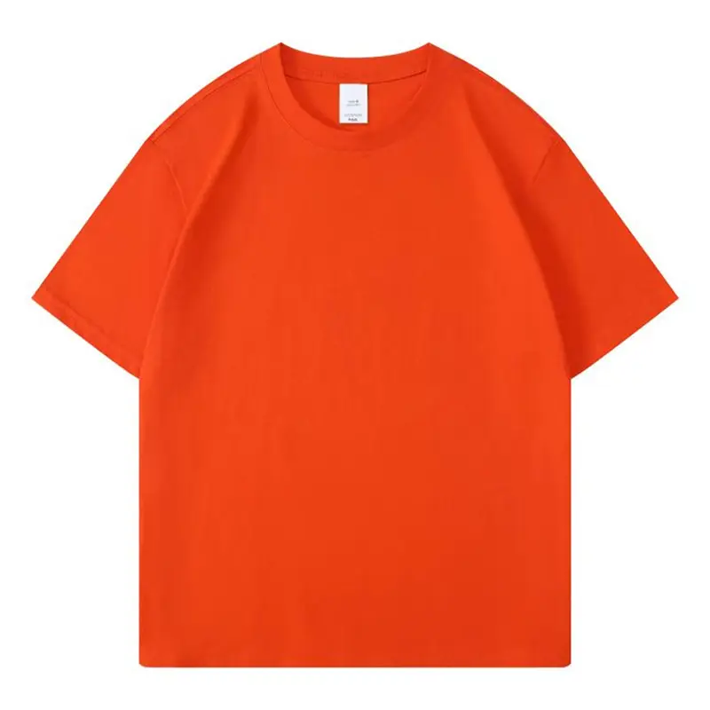 Men Loose Fit Orange Cotton T-Shirt 79000 - Image 11