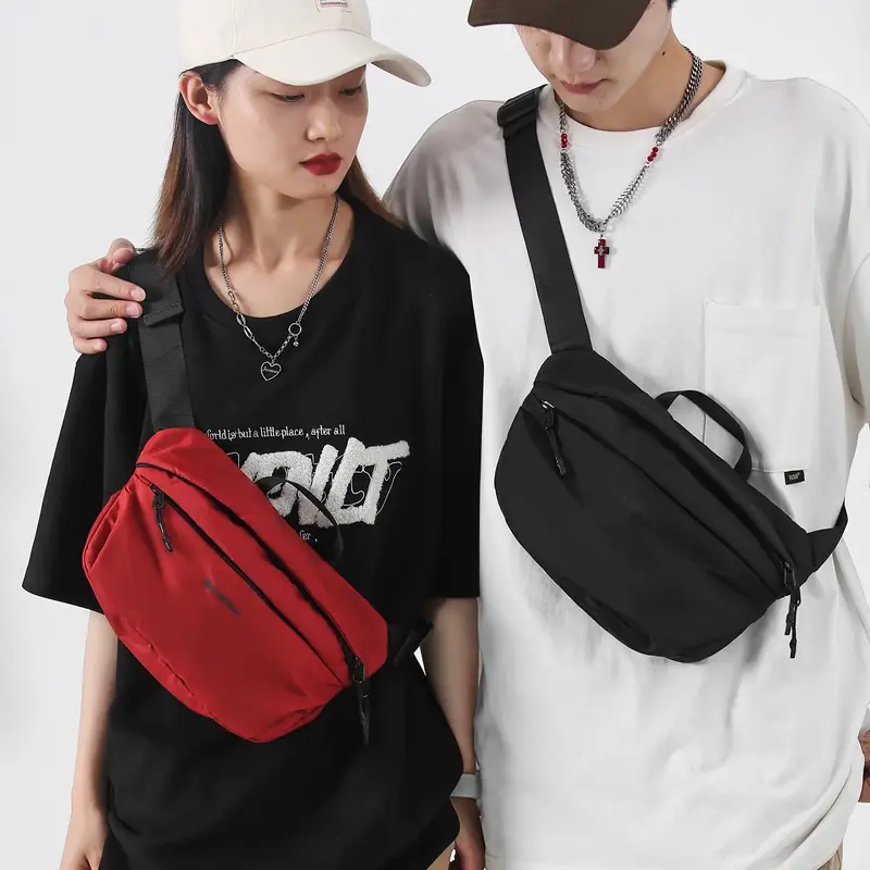 Men's Red Crossbody Phone Bag with Adjustable Strap - Image 6