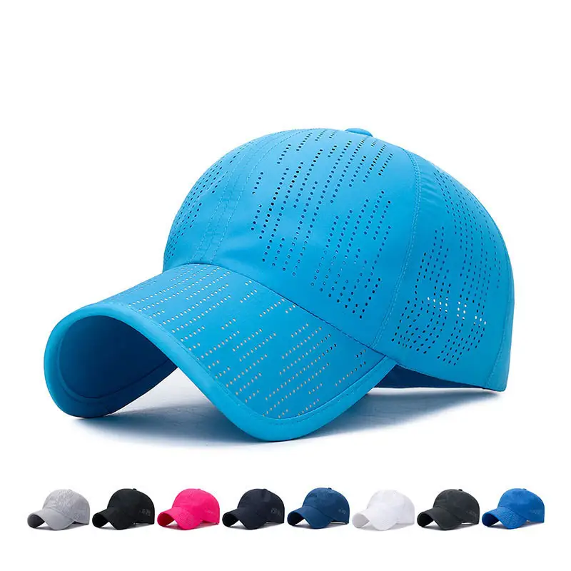 Blue Laser Punched Baseball Cap for Men Women Travel Outdoor Sports - Image 9