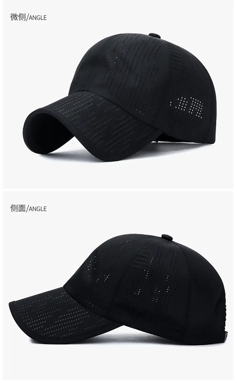 Blue Laser Punched Baseball Cap for Men Women Travel Outdoor Sports — feature 6