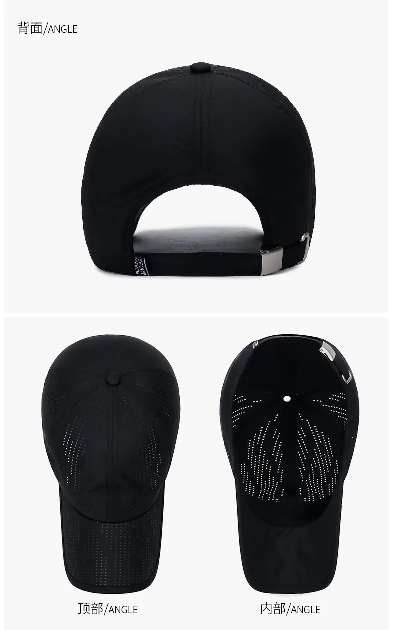 Blue Laser Punched Baseball Cap for Men Women Travel Outdoor Sports — feature 7