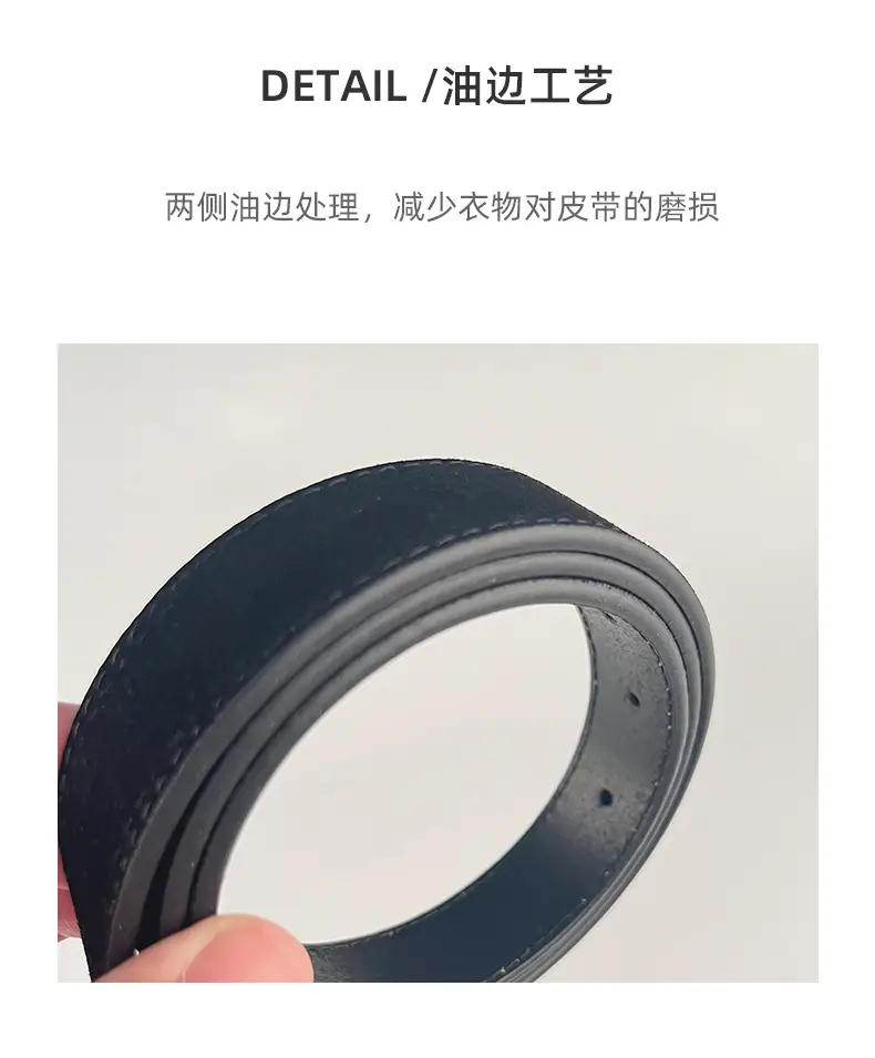 Frosted Leather Belt for Women Gold Buckle — feature 8