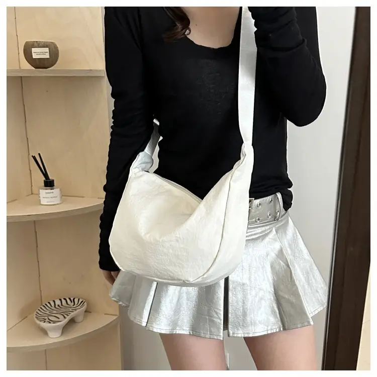 Women's Elegant Shoulder Crossbody Bag Beige 2024 - Image 9