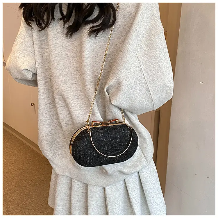 2024 New Women's Blue Textured Chain Shoulder Bag — feature 19