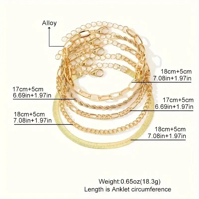 Golden Minimalist Cross-Country Bracelets Set of 5 - Image 13