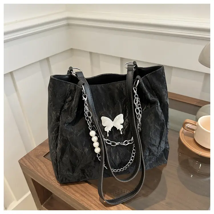 Light Blue Chain Tote Bag for Women College Students — feature 15