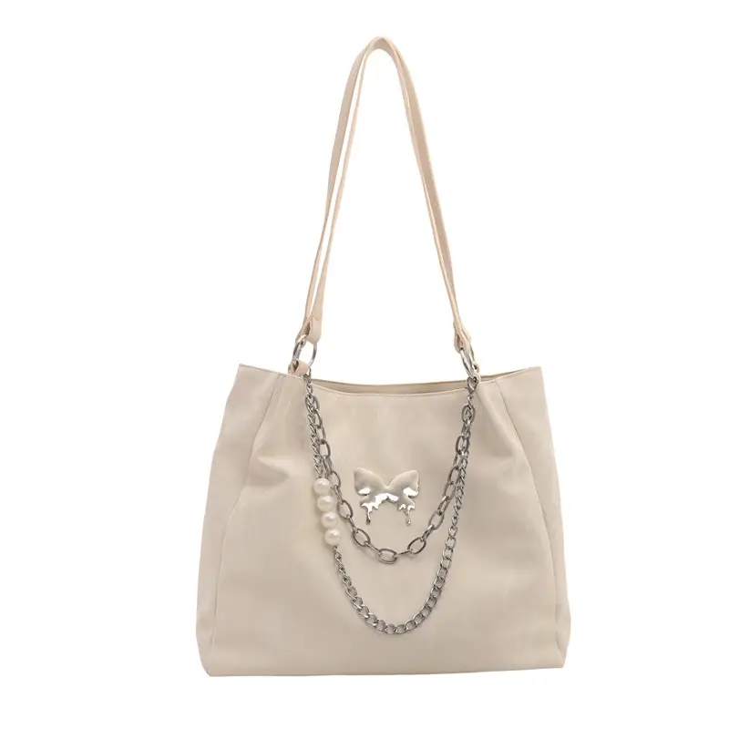 Light Blue Chain Tote Bag for Women College Students - Image 2