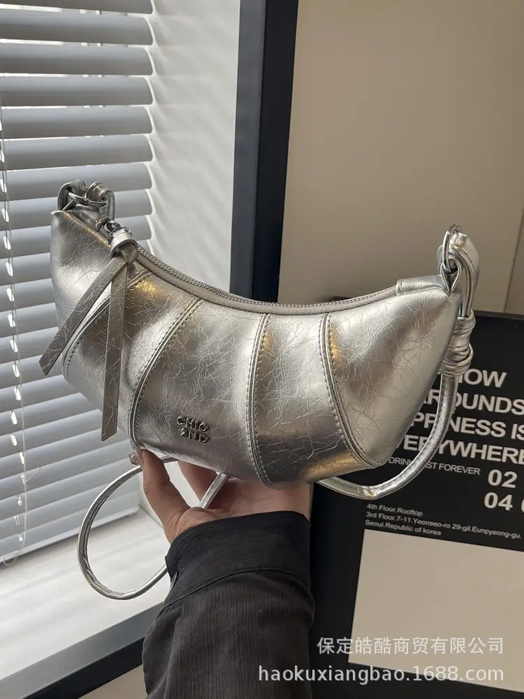 Silver Croc Crossbody Bag Women 2024 New - Image 6
