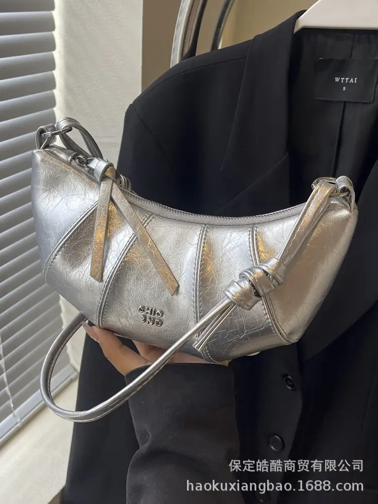Silver Croc Crossbody Bag Women 2024 New - Image 7