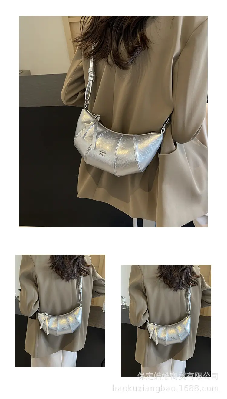 Silver Croc Crossbody Bag Women 2024 New — feature 11