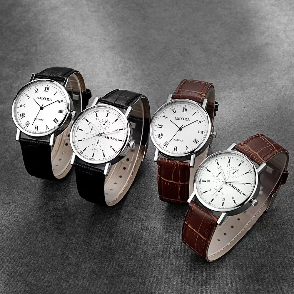 Men's Black Dial Quartz Watch for Business & College - Image 8