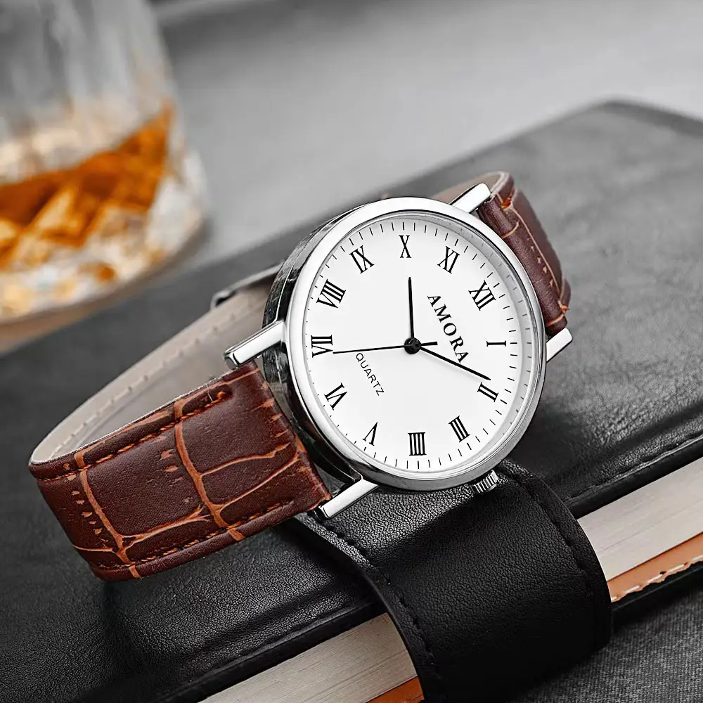 Men's Black Dial Quartz Watch for Business & College - Image 10