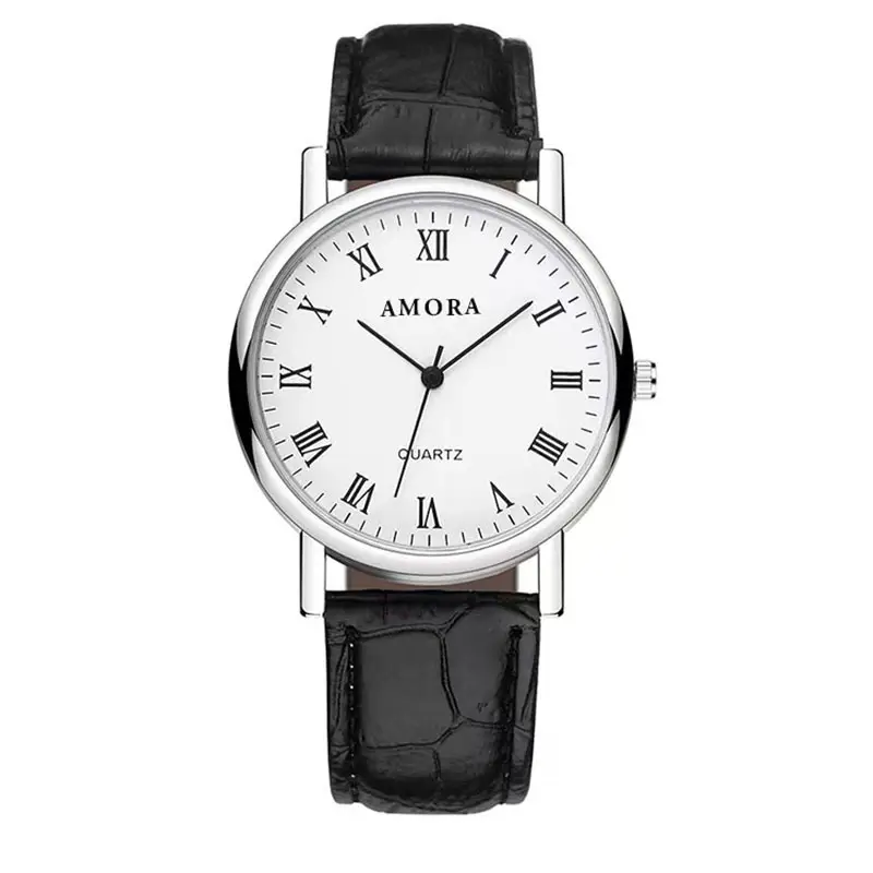 Men's Black Dial Quartz Watch for Business & College - Image 11