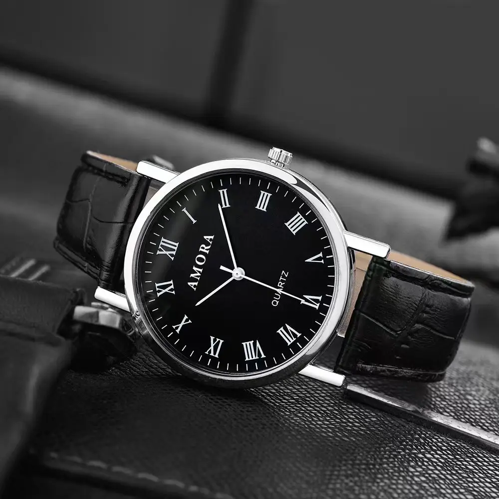 Men's Black Dial Quartz Watch for Business & College — feature 6