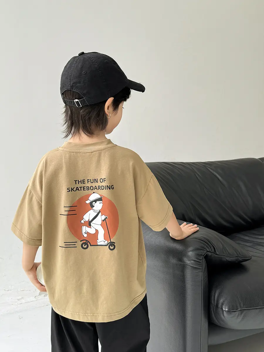 Boys T-Shirt Summer 2026 Kids Trendy Graphic Print - Image 4