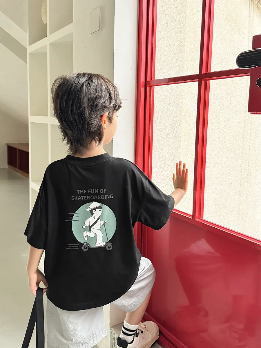 Boys T-Shirt Summer 2026 Kids Trendy Graphic Print - Image 7