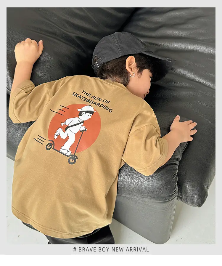 Boys T-Shirt Summer 2026 Kids Trendy Graphic Print — feature 2