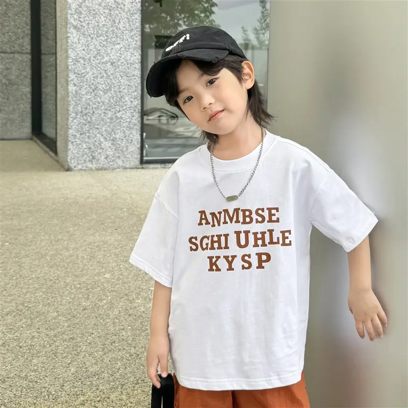 Haima Boys T-Shirt White Cotton Summer 2026 - Image 2