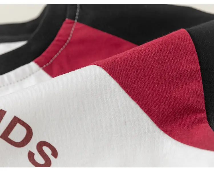 Kids Raglan Sleeve T-Shirt White Black Summer Wear — feature 19