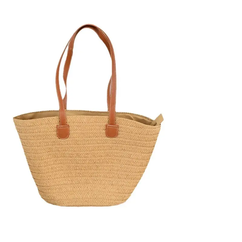 Women's Straw Shoulder Crossbody Bag Large Capacity - Image 7