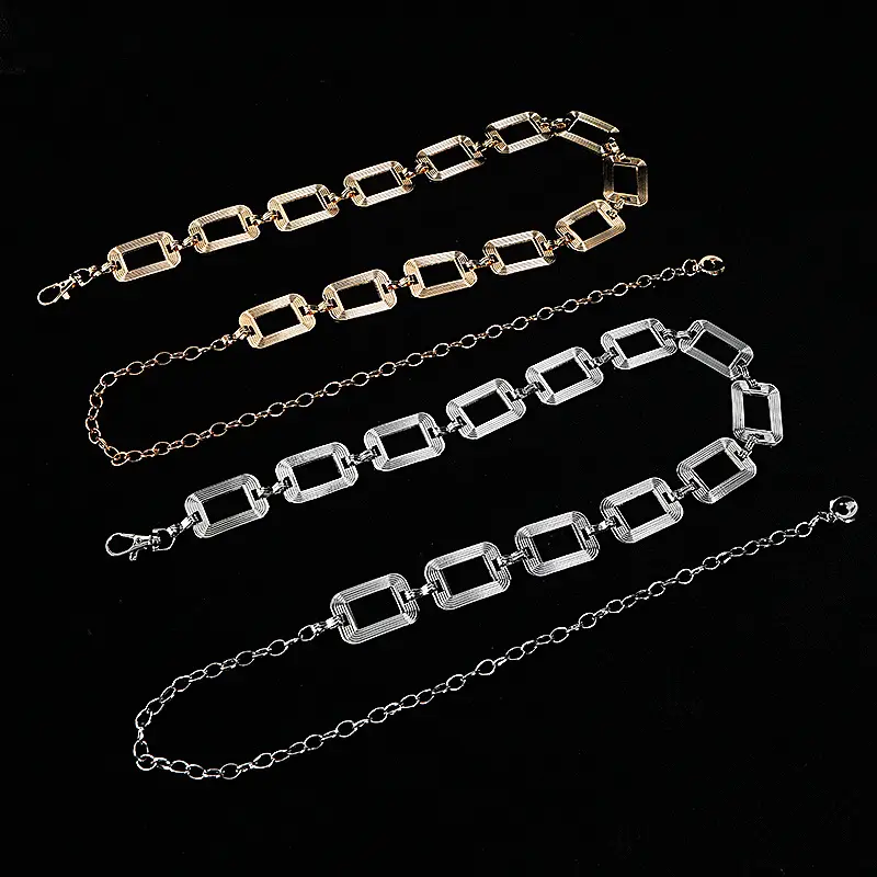 Gold Square Chain Waist Belt for Women - Image 4