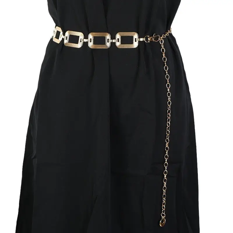 Gold Square Chain Waist Belt for Women - Image 7