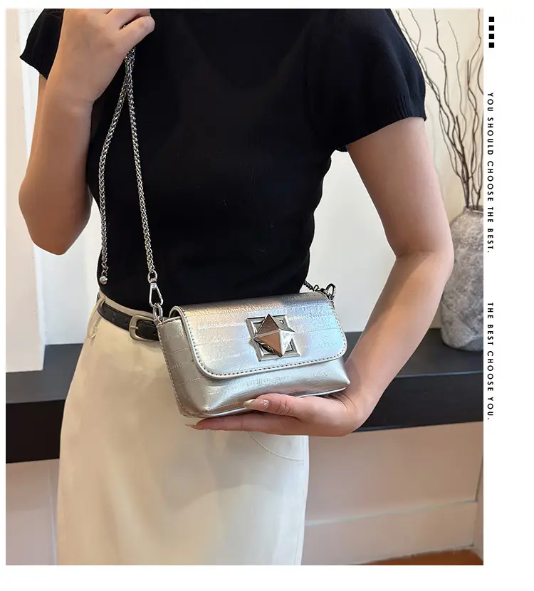 Silver Chain Shoulder Bag Women 2024 New Design — feature 1