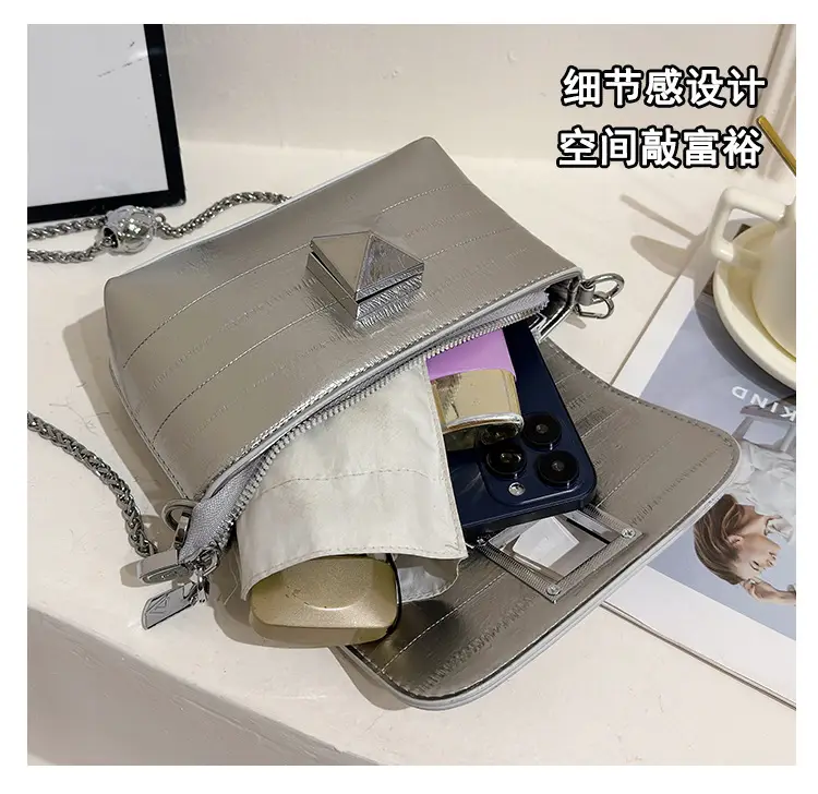 Silver Chain Shoulder Bag Women 2024 New Design — feature 10