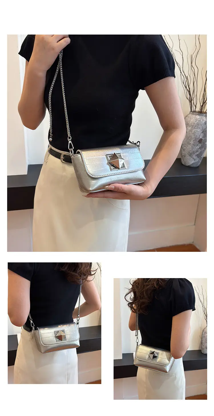 Silver Chain Shoulder Bag Women 2024 New Design — feature 13
