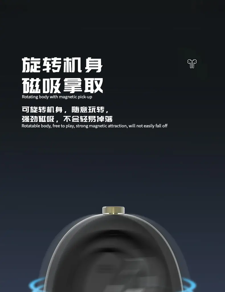 Noise-Canceling Rotating Bluetooth Headphones Black β feature 12