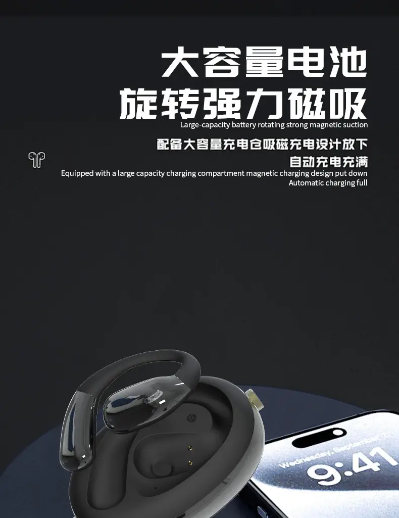 Noise-Canceling Rotating Bluetooth Headphones Black β feature 6