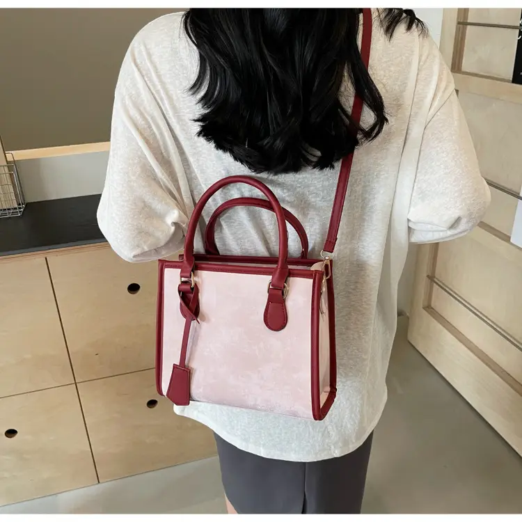 Women's Black White Contrast Shoulder Tote Bag 2024 β feature 10