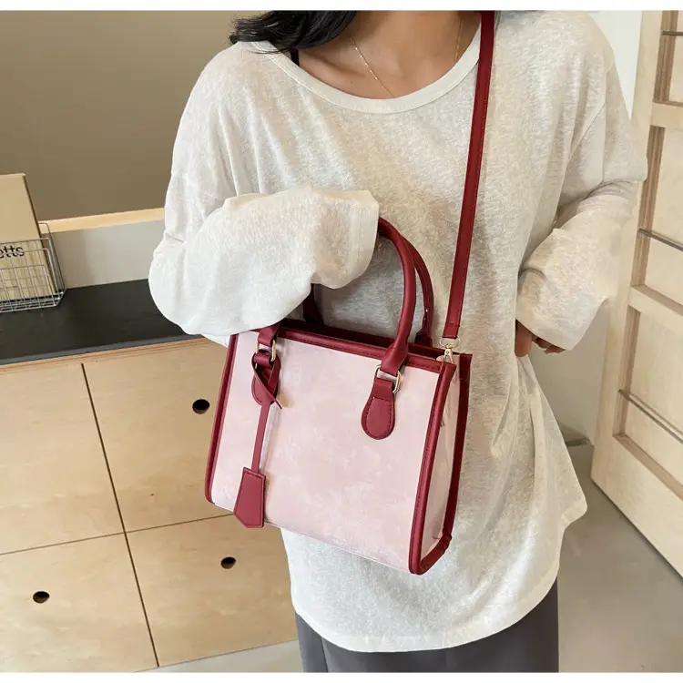 Women's Black White Contrast Shoulder Tote Bag 2024 β feature 12