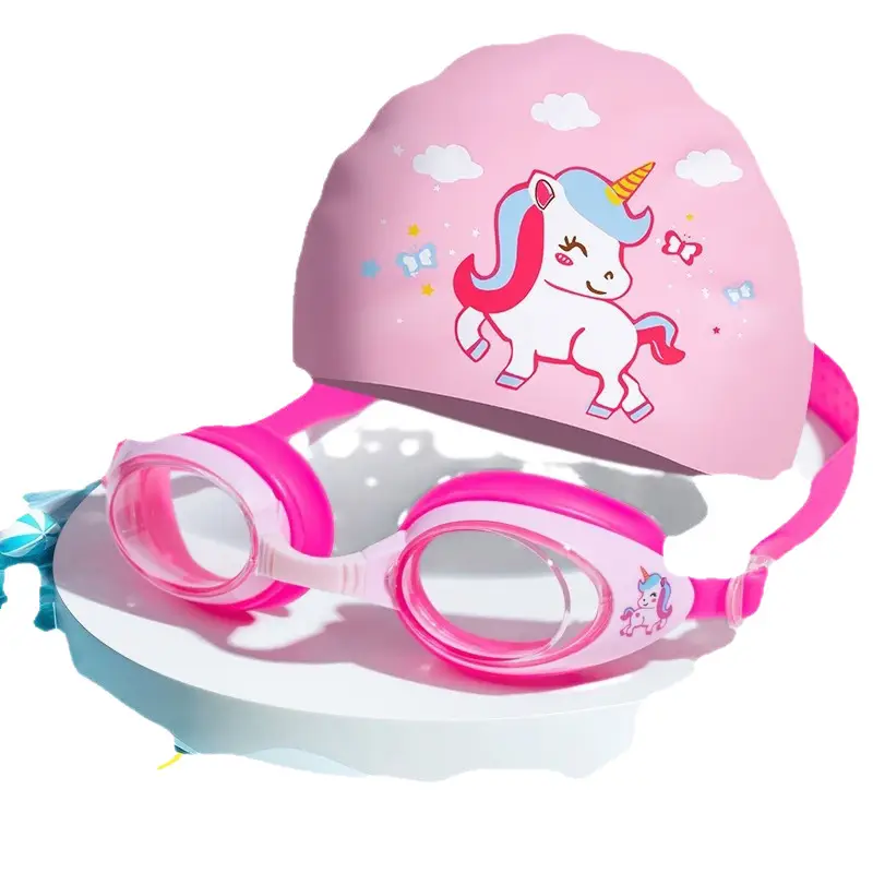 Children's swimming goggles small frame waterproof anti-fog HD boys and girls professional swimming glasses swimming cap suit diving equipment