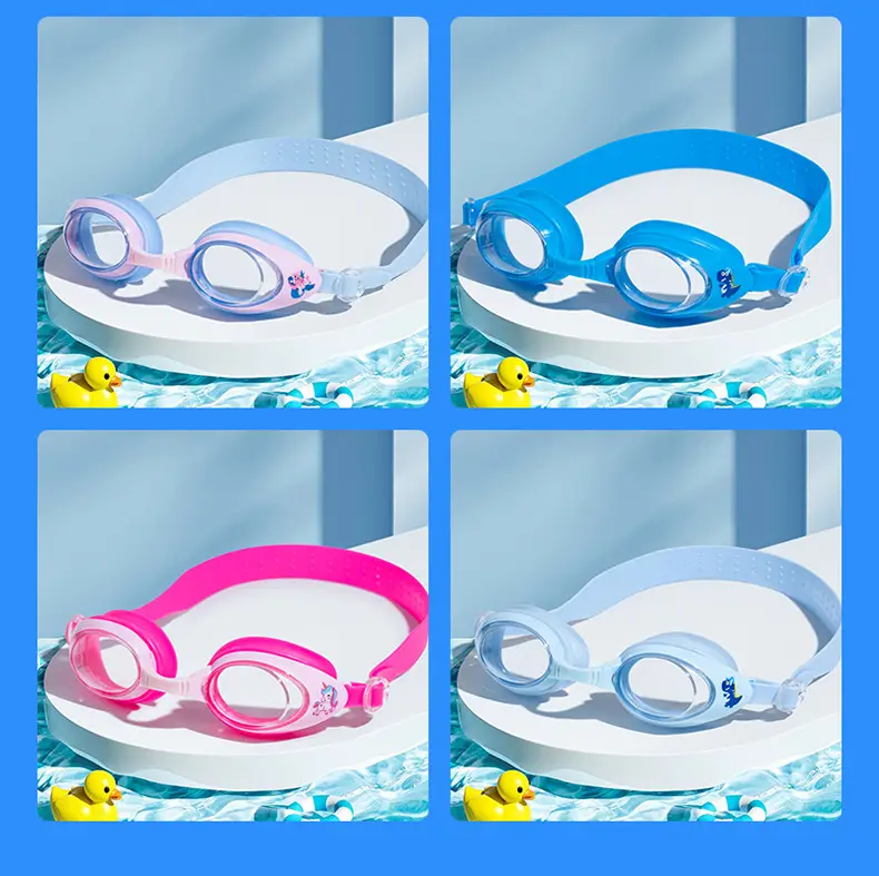 Children's swimming goggles small frame waterproof anti-fog HD boys and girls professional swimming glasses swimming cap suit diving equipment — feature 11