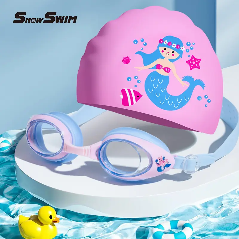 Children's swimming goggles small frame waterproof anti-fog HD boys and girls professional swimming glasses swimming cap suit diving equipment